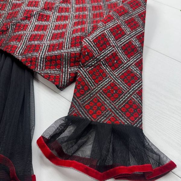 کت و دامن زنانه مجلسی طرح گل بانو