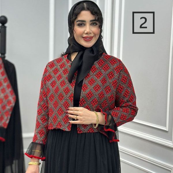 کت و دامن زنانه مجلسی طرح گل بانو