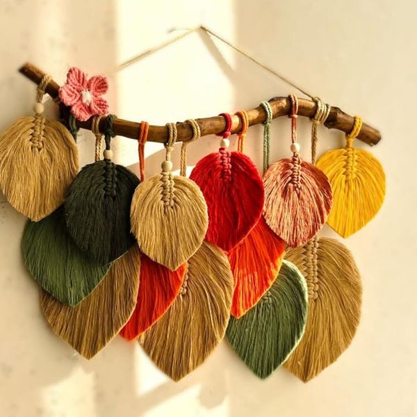 اویز مکرومه برگ مدل مژگان