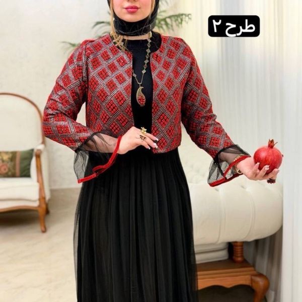 کت ودامن مجلسی طرح گل بانو