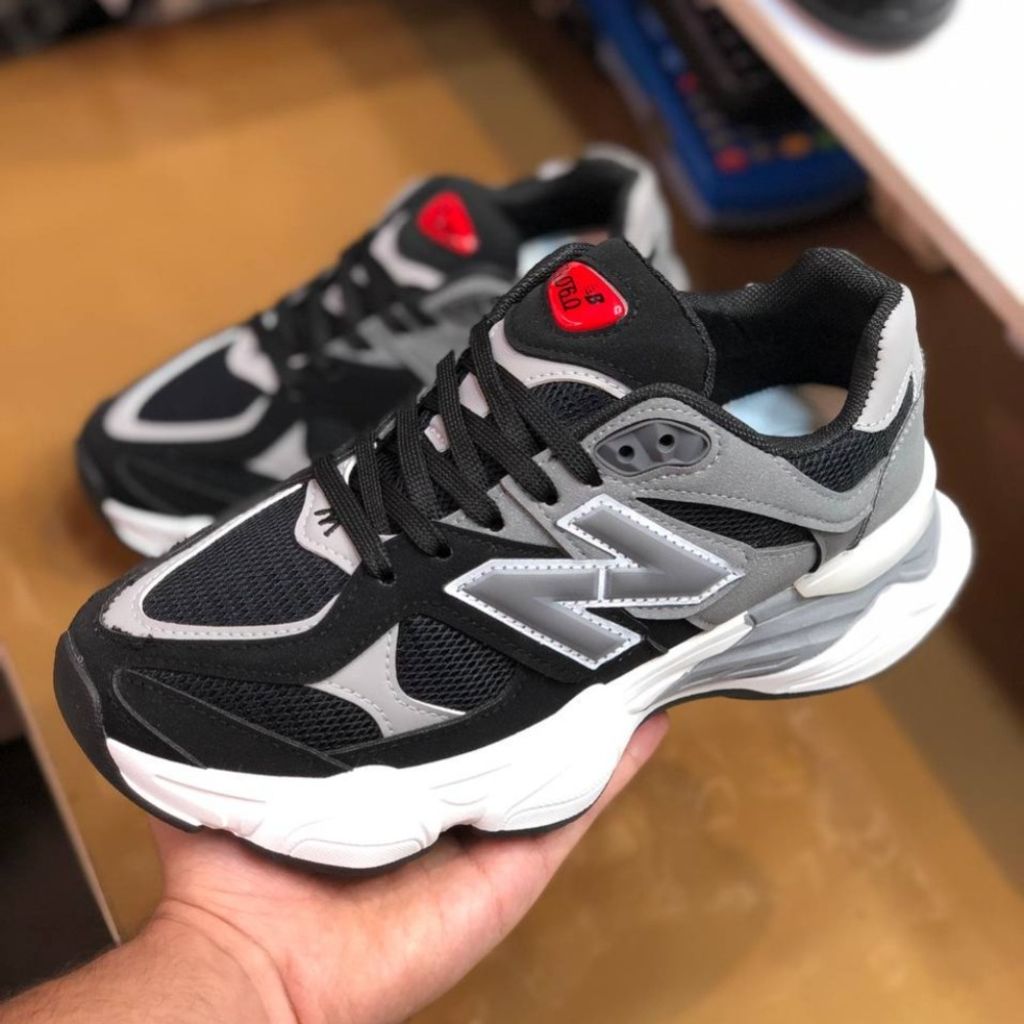 قیمت ارزان کفش نیوبالانس مردانه 9060 خارجی رنگ مشکی طوسی