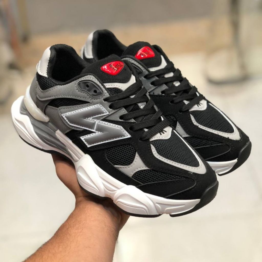 قیمت ارزان کفش نیوبالانس مردانه 9060 خارجی رنگ مشکی طوسی