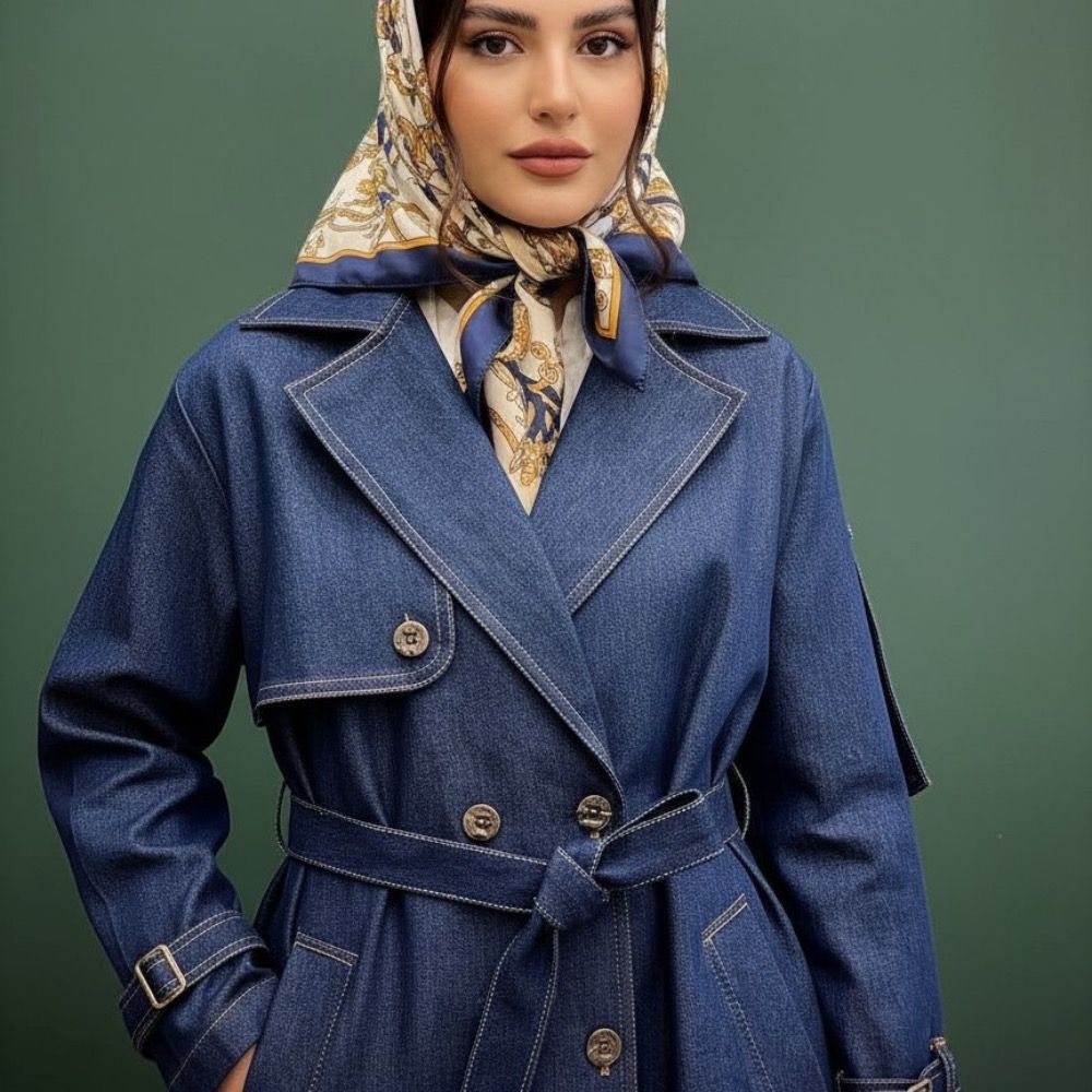 خرید انلاین ترنچ کت جین بلند