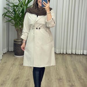 خرید اینترنتی بارانی سانتانا کمر گتر ( سایز بزرگ دارد)