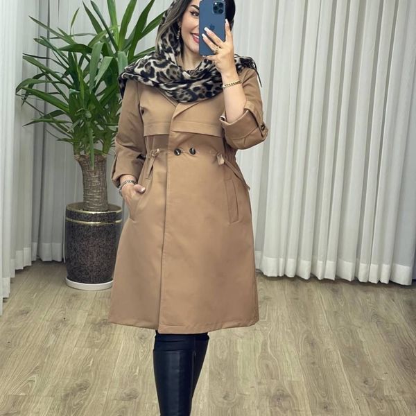 بارانی سانتانا کمر گتر ( سایز بزرگ دارد)