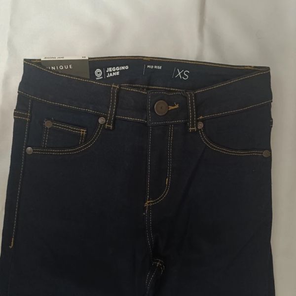 شلوار جین زنانه سورمه ای تیره طرحدار کوبوس مدل moj 24689 jegging