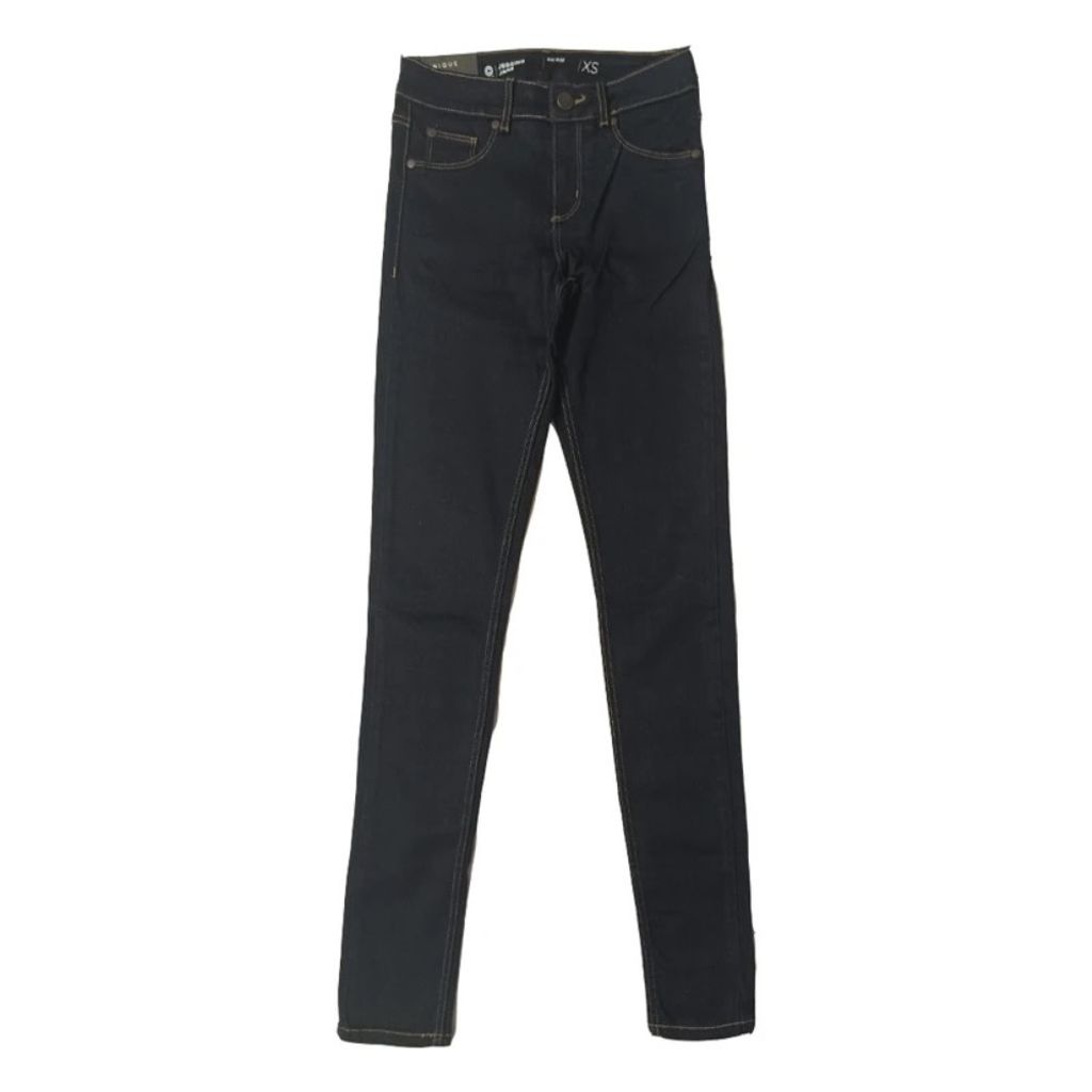 خرید انلاین شلوار جین زنانه سورمه ای تیره طرحدار کوبوس مدل moj 24689 jegging