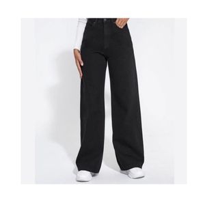 شلوار جین زنانه مدل بگ استایل رنگ مشکی