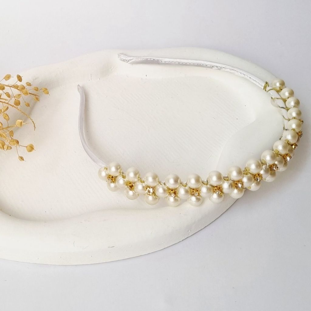 خرید آنلاین تل مو زنانه مرواریدی