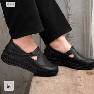 مشخصات کفش طبی زنانه اداری درمان خارپاشنه کمر درد و زانو درد دور دوخت