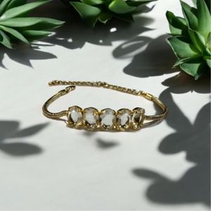 خرید آنلاین دستبند تنیسی جواهری  نگین درشت