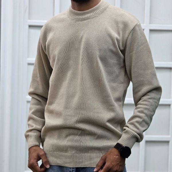 پلیور بافت مردانه رنگی با طراحی مینیمال انتخابی خاص برای آقایان خوش پوش