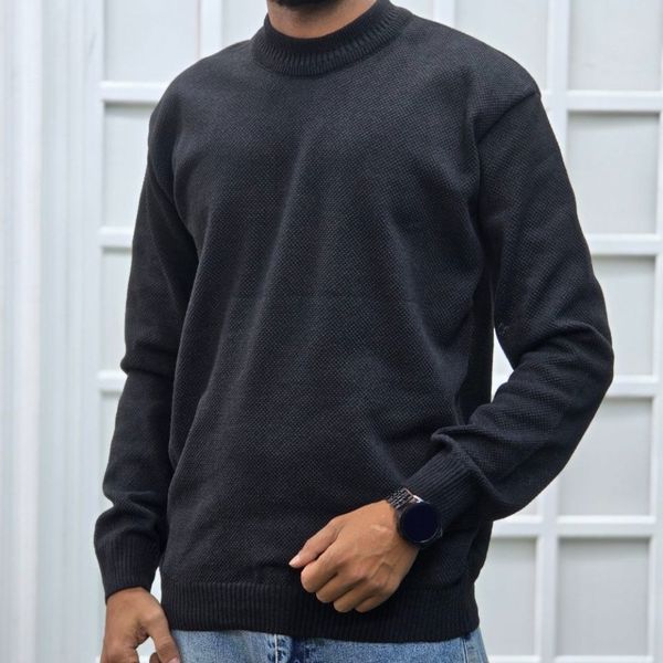 پلیور بافت مردانه رنگی با طراحی مینیمال انتخابی خاص برای آقایان خوش پوش