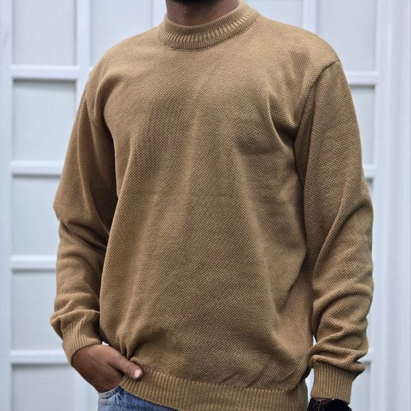 پلیور بافت مردانه رنگی با طراحی مینیمال انتخابی خاص برای آقایان خوش پوش