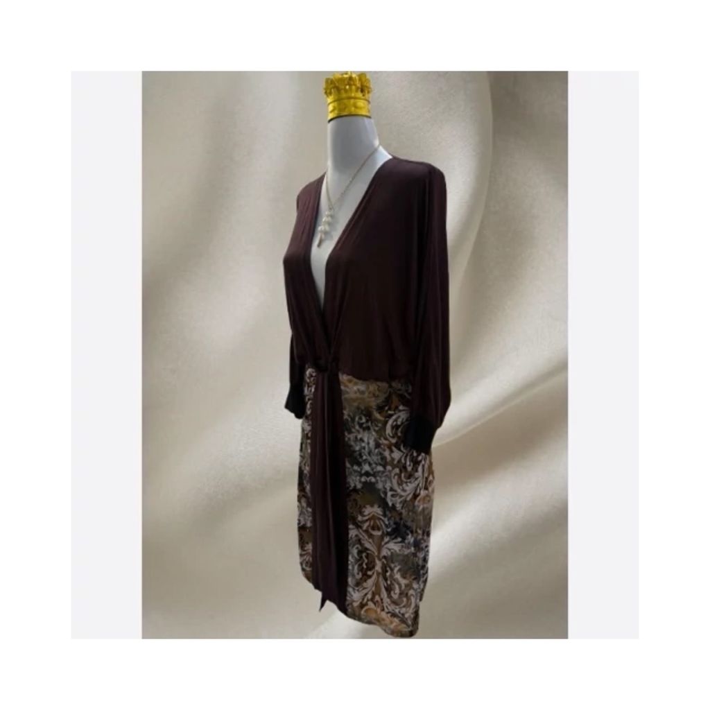 خرید آنلاین مانتو پانچی کیمونو دو رنگ مجلسی بلند زنانه