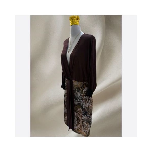 مانتو پانچی کیمونو دو رنگ مجلسی بلند زنانه