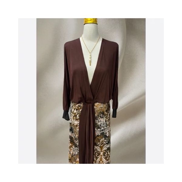 مانتو پانچی کیمونو دو رنگ مجلسی بلند زنانه