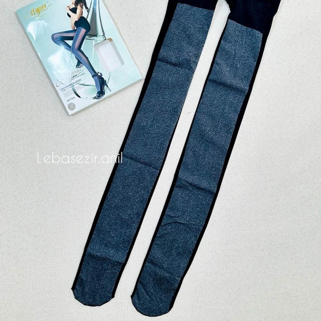 خرید اینترنتی جوراب شلواری زنانه دورنگ وارداتی بادکنکی پاره نشو