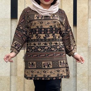 خرید اینترنتی قیمت تونیک سایزبزرگ فیل طرح اندونزی 1159