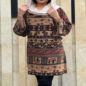 خرید اینترنتی قیمت تونیک سایزبزرگ فیل طرح اندونزی 1159