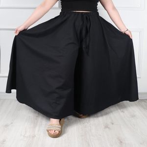 دامن شلواری لینن پلاس سایز(1397) 6941