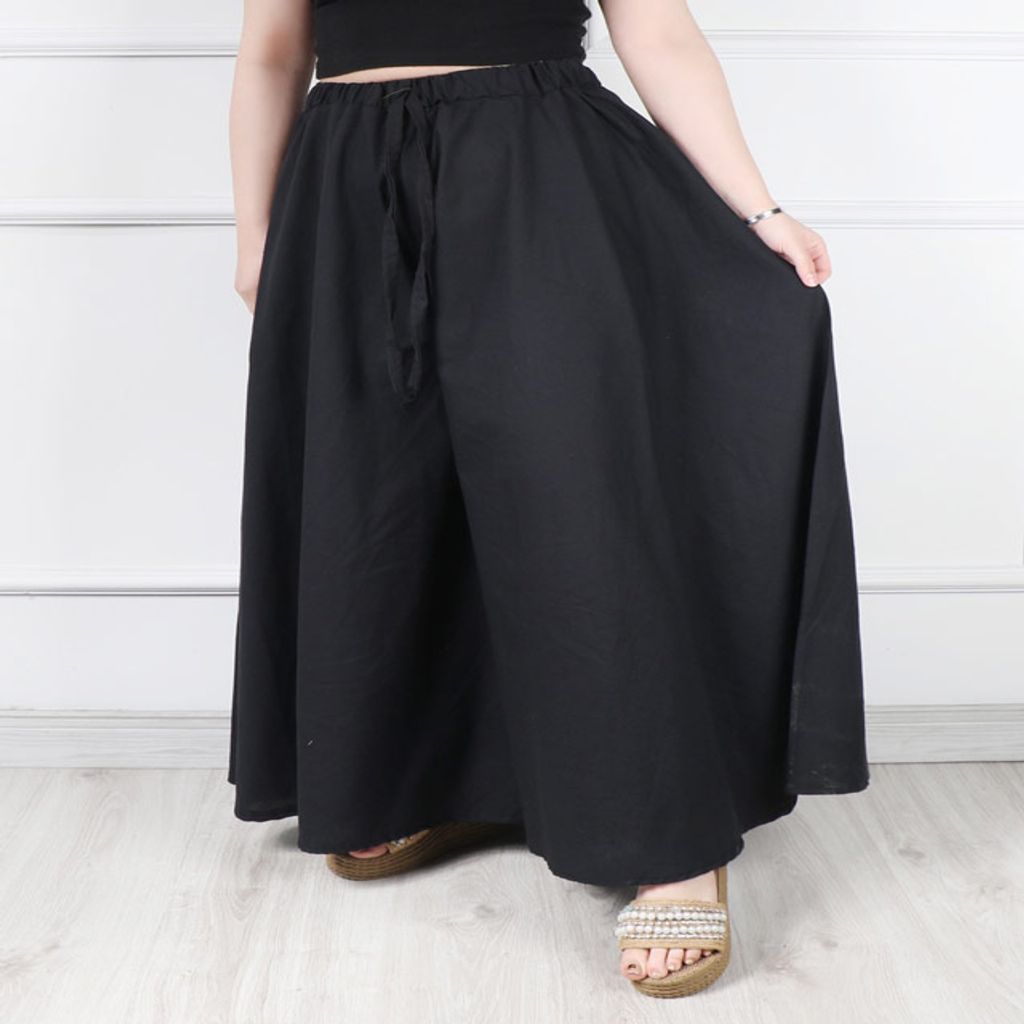 خرید اینترنتی قیمت دامن شلواری لینن پلاس سایز(1397) 6941