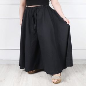 دامن شلواری لینن پلاس سایز(1397) 6941