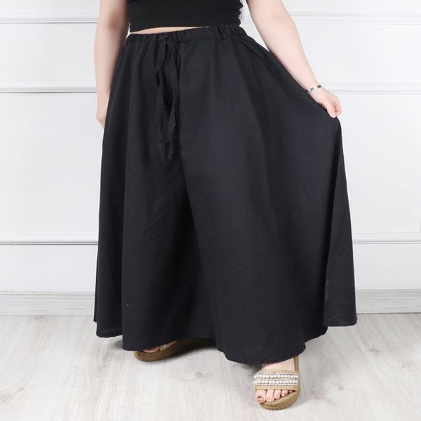 دامن شلواری لینن پلاس سایز 6941