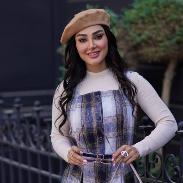 سارافون چهارخونه پشمی غزل