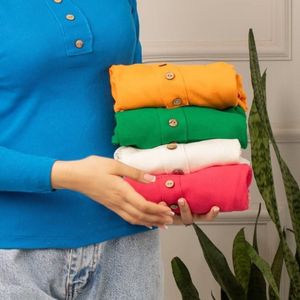 فروش اینترنتی بلوز زنانه کبریتی آستین دار فری تا سایز 44