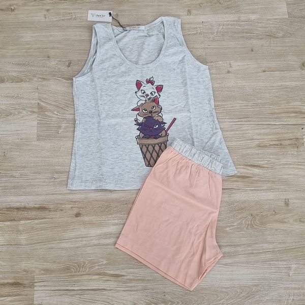 تاپ و شلوارک زنانه سایز لارج و ایکس لارج رنگی نخ پنبه