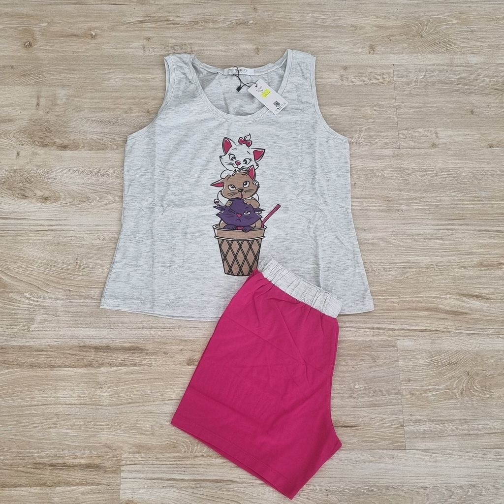 خرید انلاین تاپ و شلوارک زنانه سایز لارج و ایکس لارج رنگی نخ پنبه