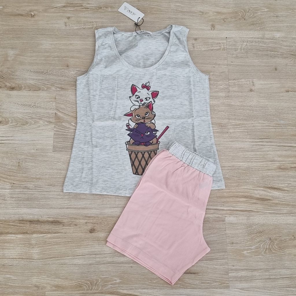 مشخصات تاپ و شلوارک زنانه سایز لارج و ایکس لارج رنگی نخ پنبه