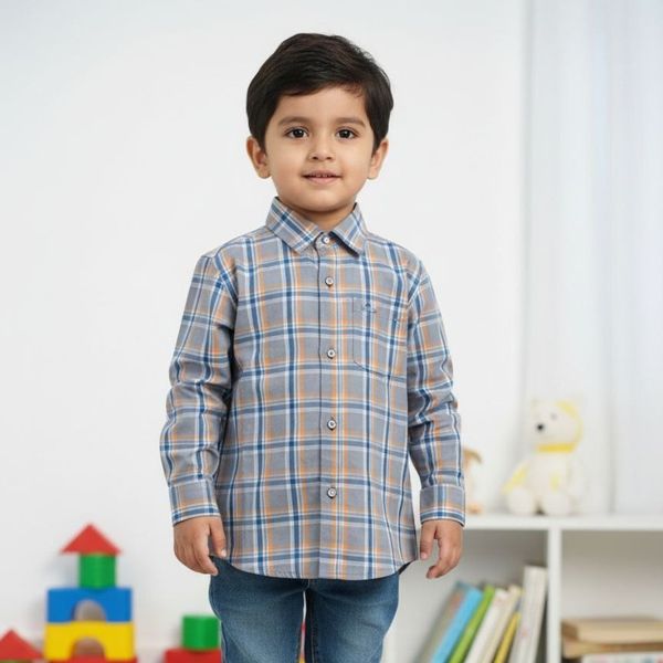پیراهن پسرانه چهارخانه نخ پنبه‌ای | استایل شیک، راحتی بی‌نظیر، رنگبندی