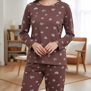 ست بلوز و شلوار زنانه قلب پلنگی