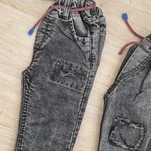 قیمت شلوار جین بچگانه رنگ ذغالی قد 50 ،55و 60