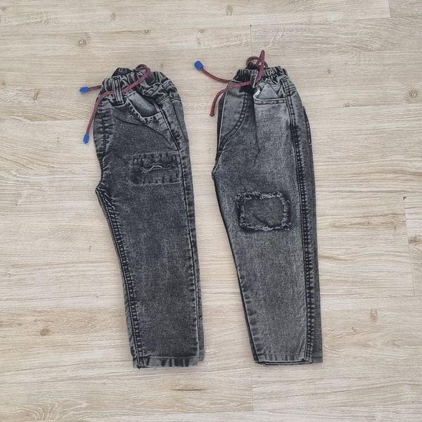 شلوار جین بچگانه رنگ ذغالی قد 50 ،55و 60