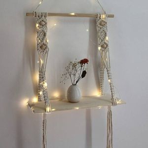 شلف مکرومه چوبی طرح گیلدا