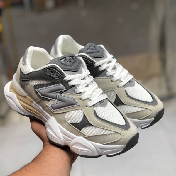 کفش نیوبالانس مردانه 9060 خارجی رنگ سفید طوسی