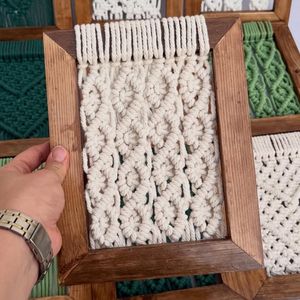 جاکلیدی مکرومه بافی مدل لوزی