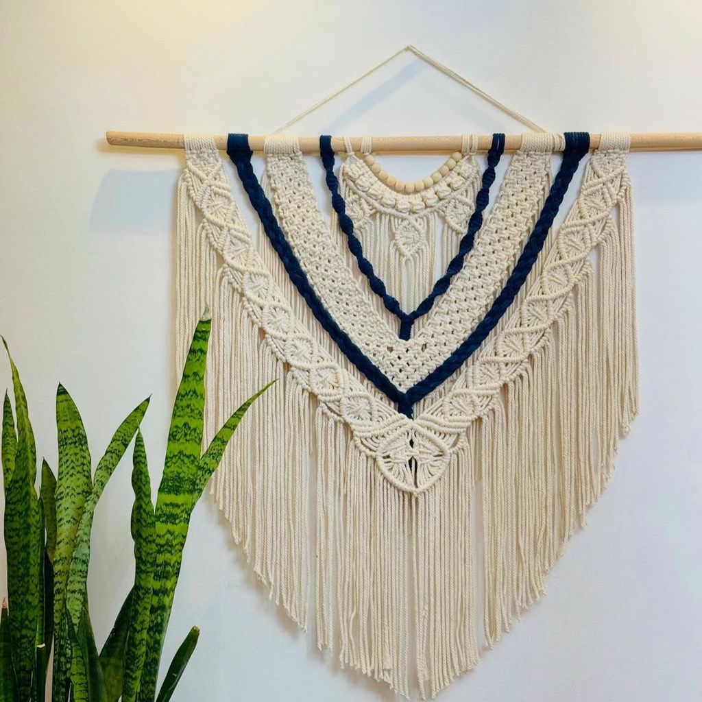 مشخصات دیوار کوب بزرگ‌مکرومه بافی مدل تابان