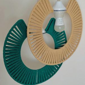 مینی لوستر مکرومه بافی مدل اوا