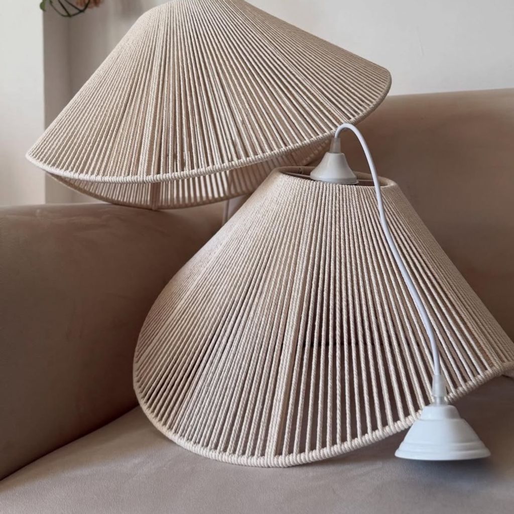 فروش اینترنتی لوستر کلاهی مکرومه بافی