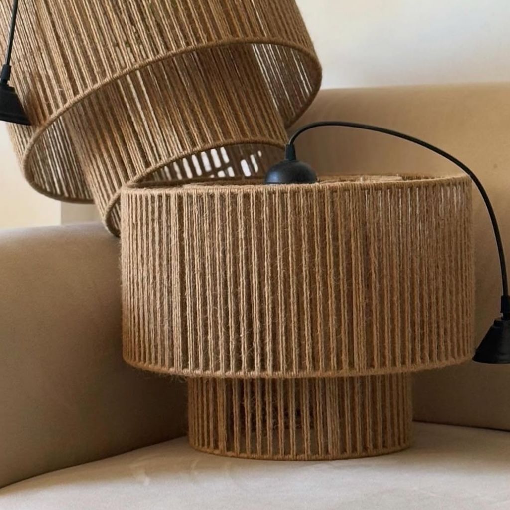 خرید اینترنتی لوستر دو طبقه مکرومه بافی مدل کنف