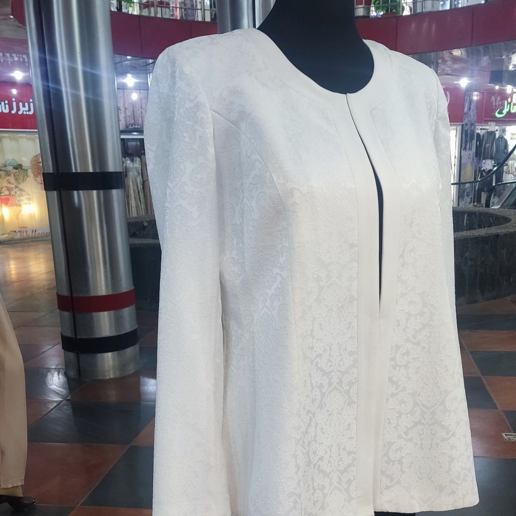 قیمت کت زنانه مجلسی ژاکارد سفید