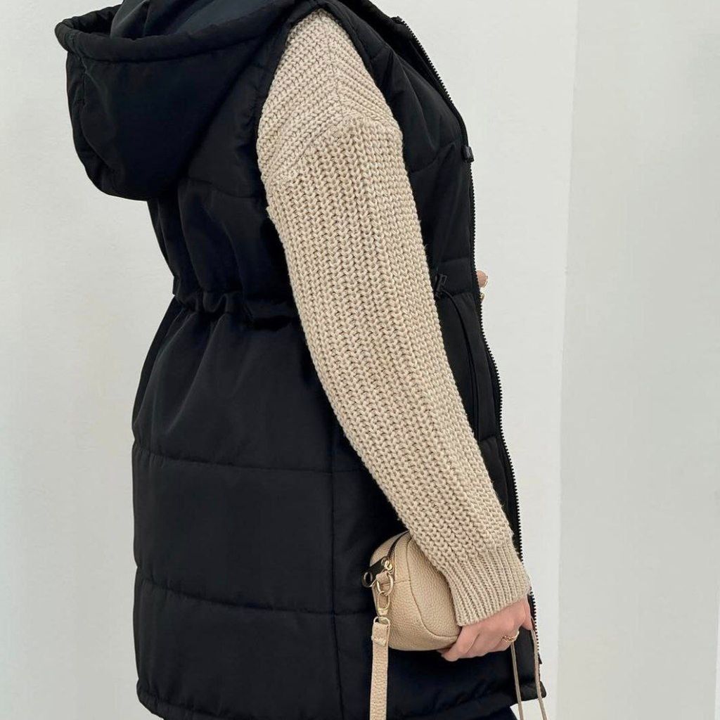 قیمت ارزان پافر زنانه طرح کمرگت