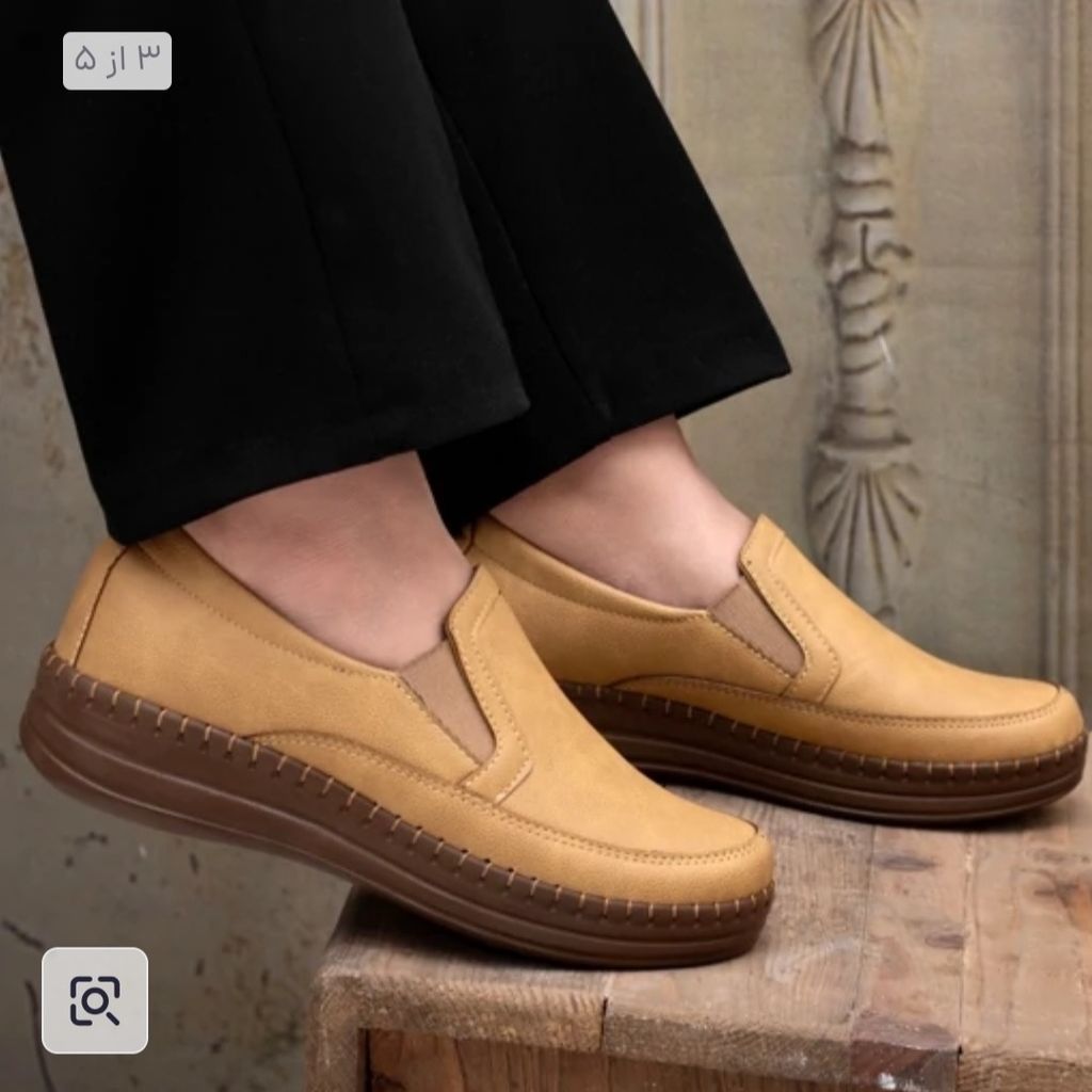 خرید اینترنتی کفش زنانه طبی اداری دور دوخت زیره پیو کفی طبی و خارپاشنه