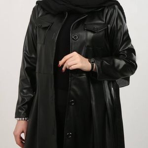 قیمت ارزان پالتوی چرم بلند با کیفیت