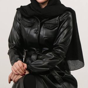 خرید انلاین پالتوی چرم بلند با کیفیت