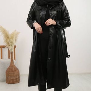 فروش اینترنتی پالتوی چرم بلند با کیفیت